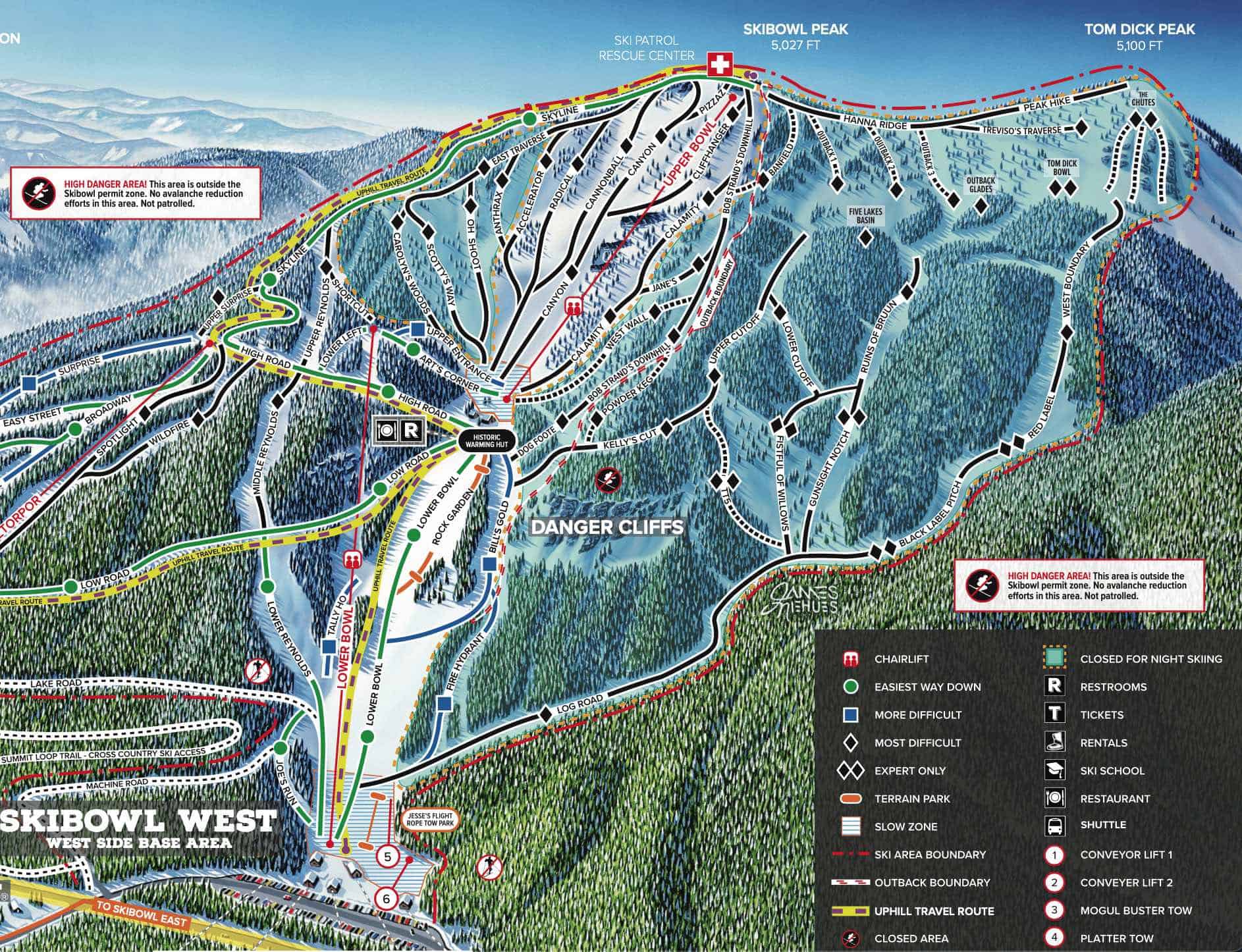 Mt. Hood Skibowl Trail Map